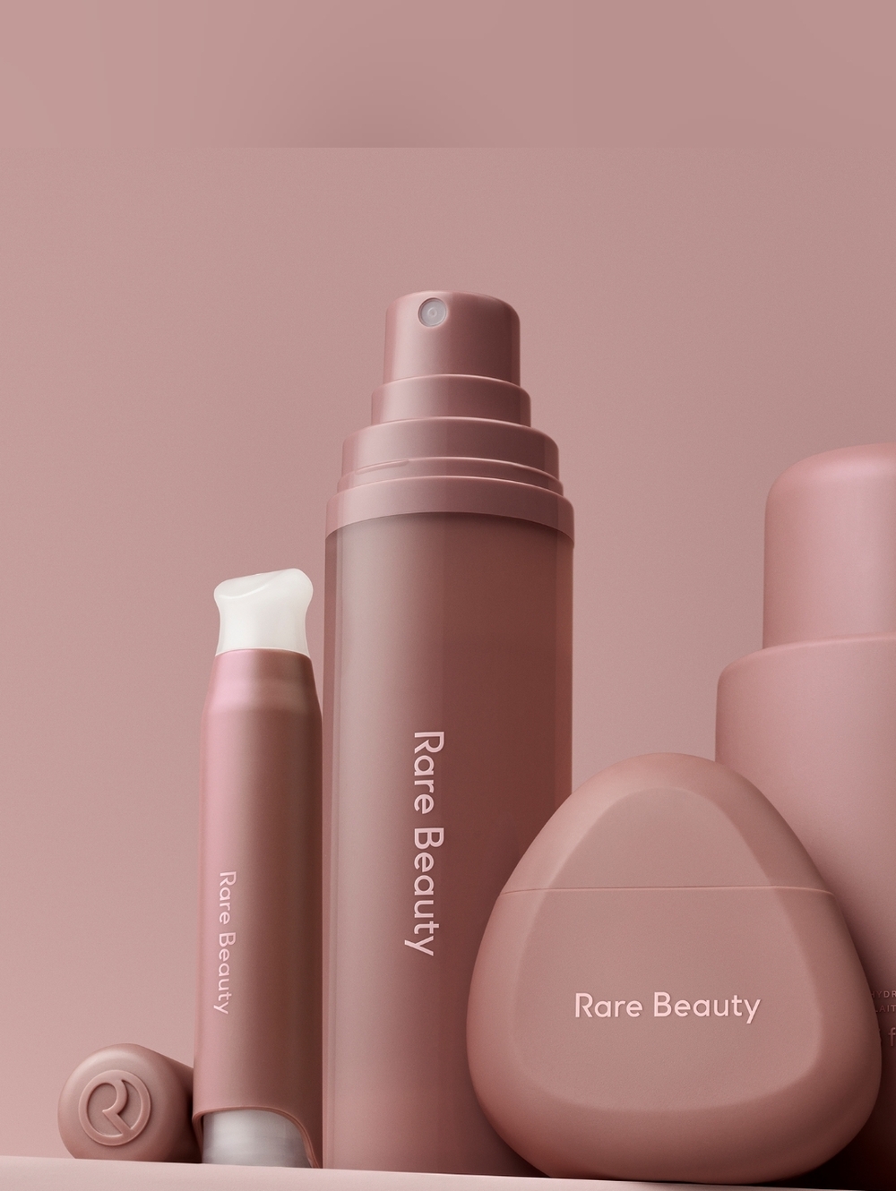 Rare Beauty Rose-Pink Skincare & Cream Compact Set